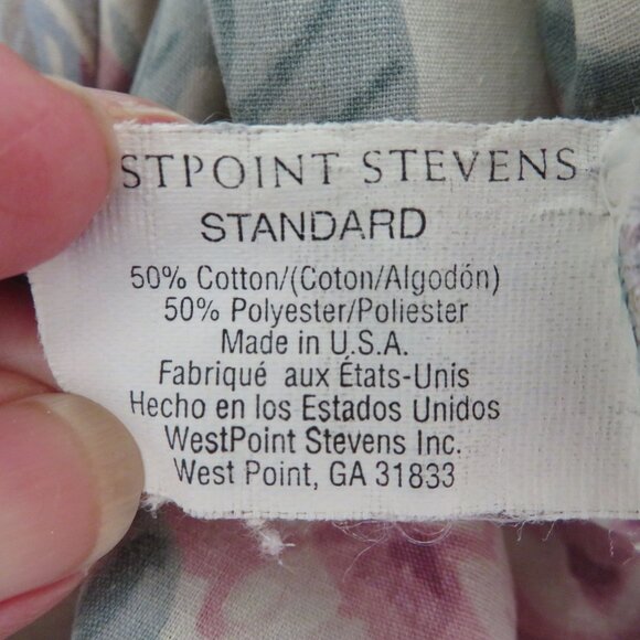 WestPoint Stevens Floral Standard Pillowcases Pair of 2 Multicolor Made In USA - Picture 6 of 6